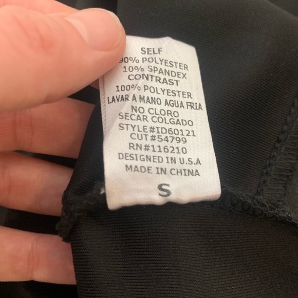 Black mini cocktail dress gold accents small - Picture 6 of 9